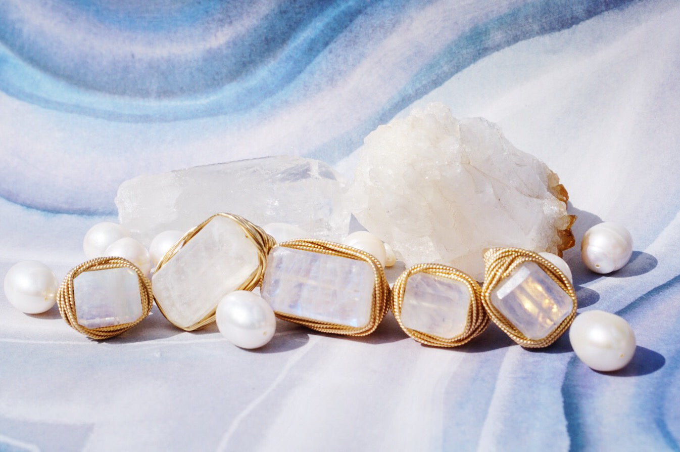 June Birthstones- Moonstone & Pearl