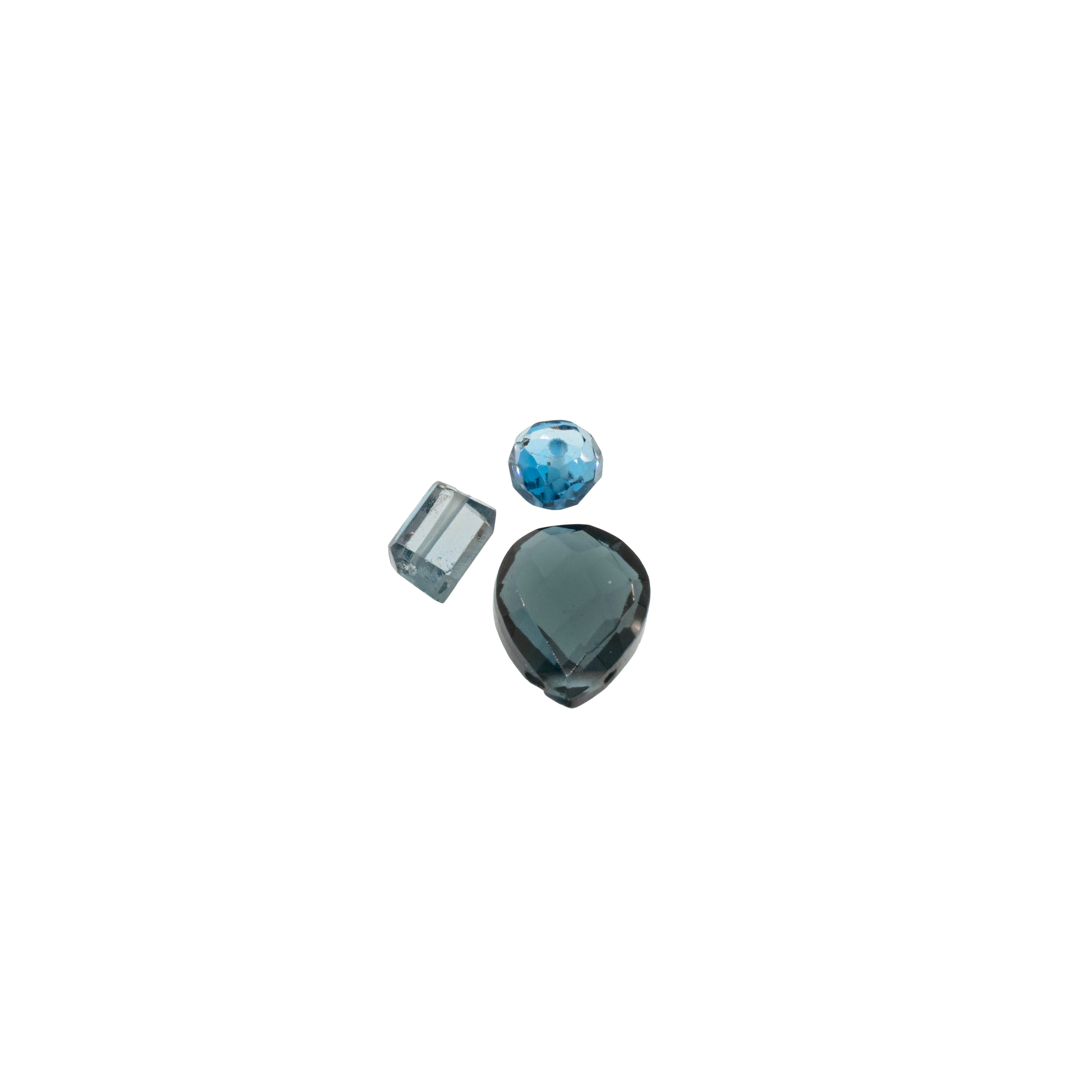 London Blue Topaz gemstone cluster