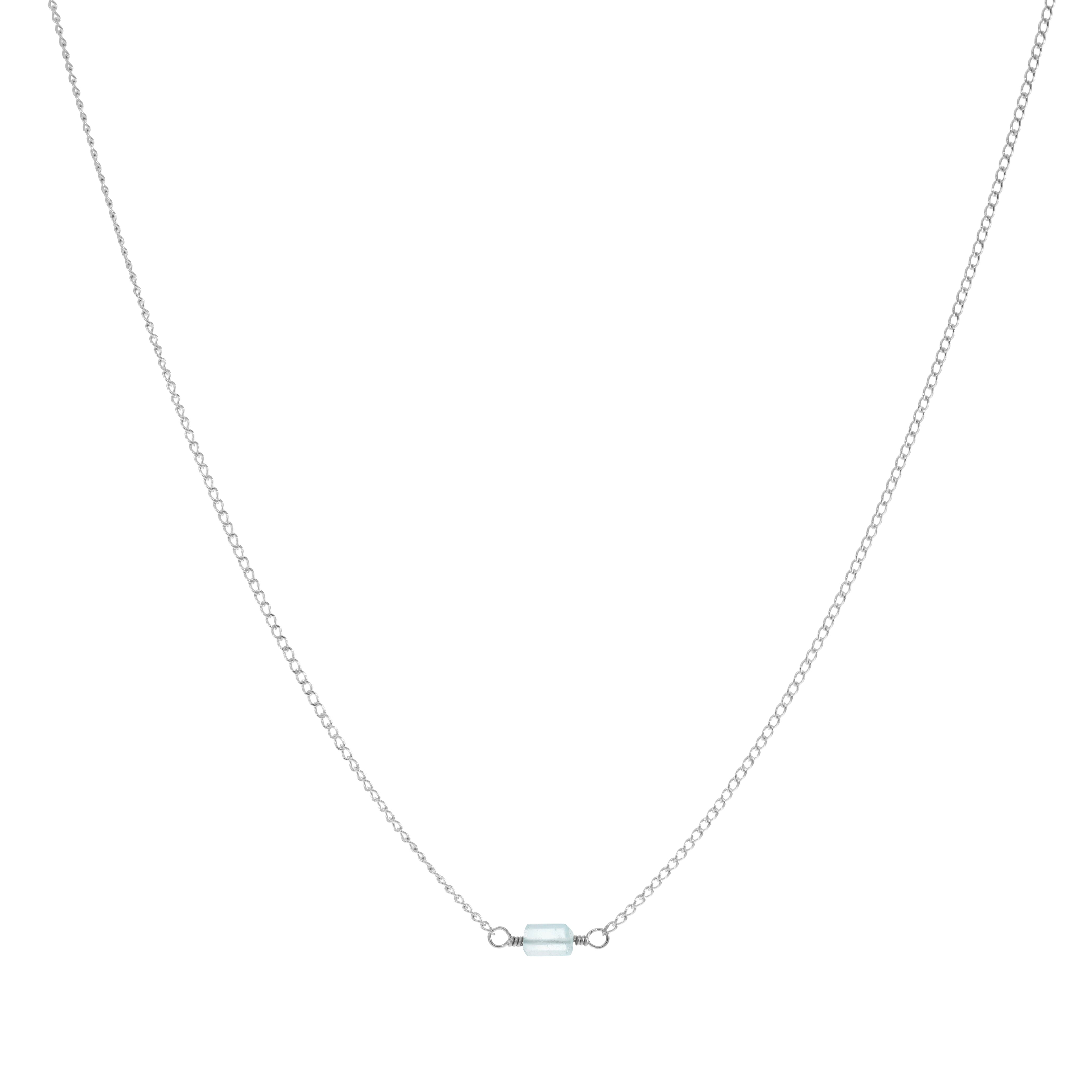 Mini Rock Necklace — Sky Blue Topaz — Sterling Silver