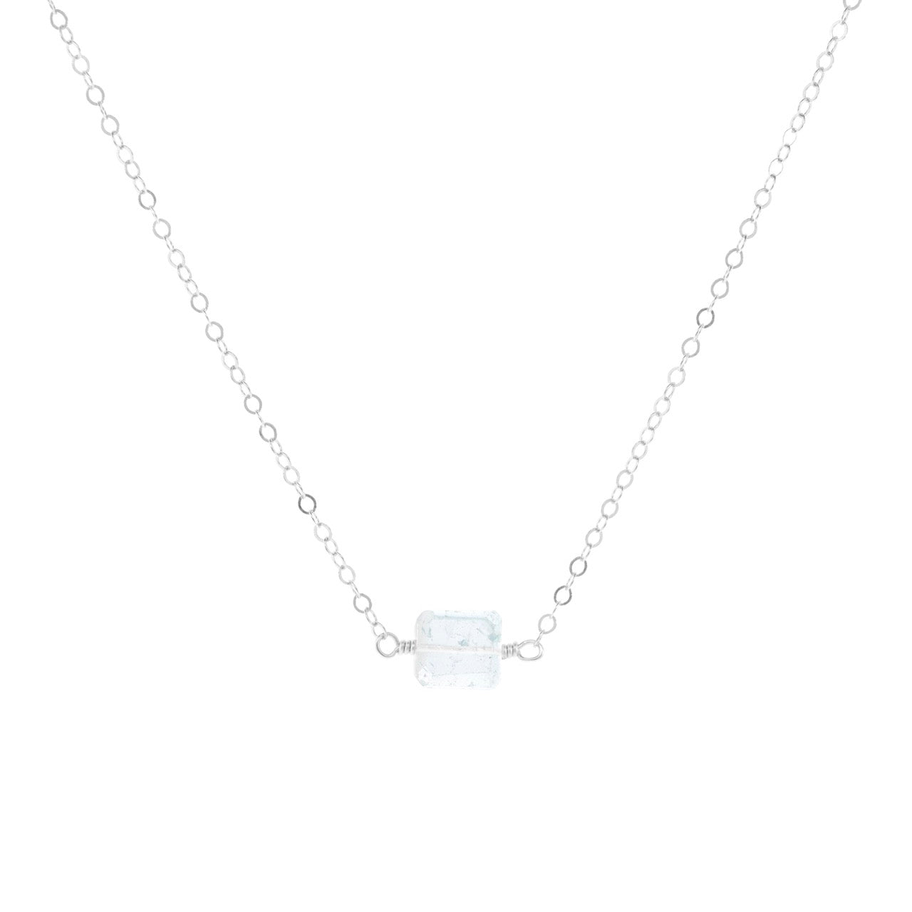 Petite Rock Necklace - Sky Blue Topaz - Sterling Silver