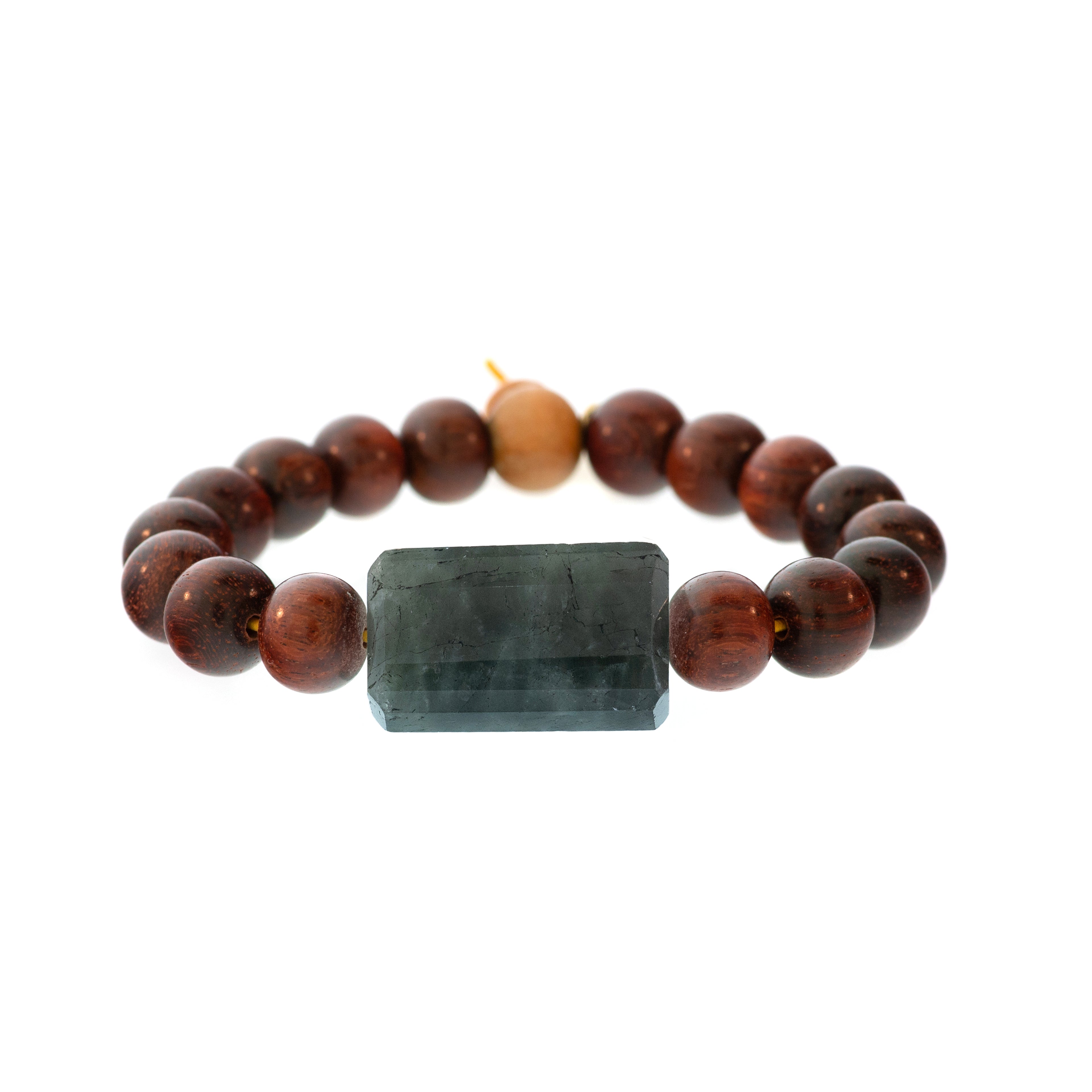 Rockstar Redwood Bead Bracelet