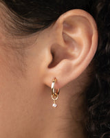 Mini Hoops with Rondelle Charms