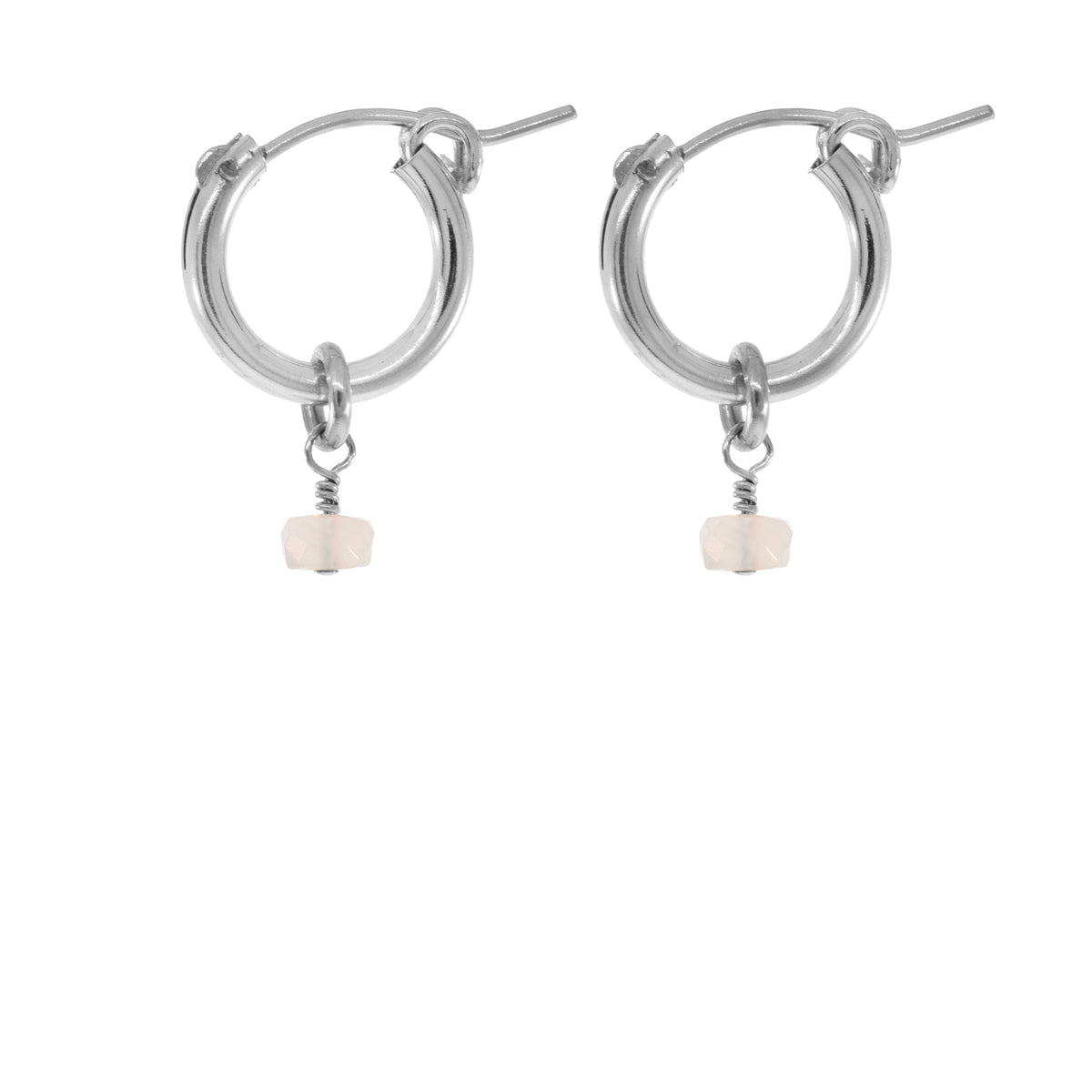 Mini Hoops with Rondelle Charms