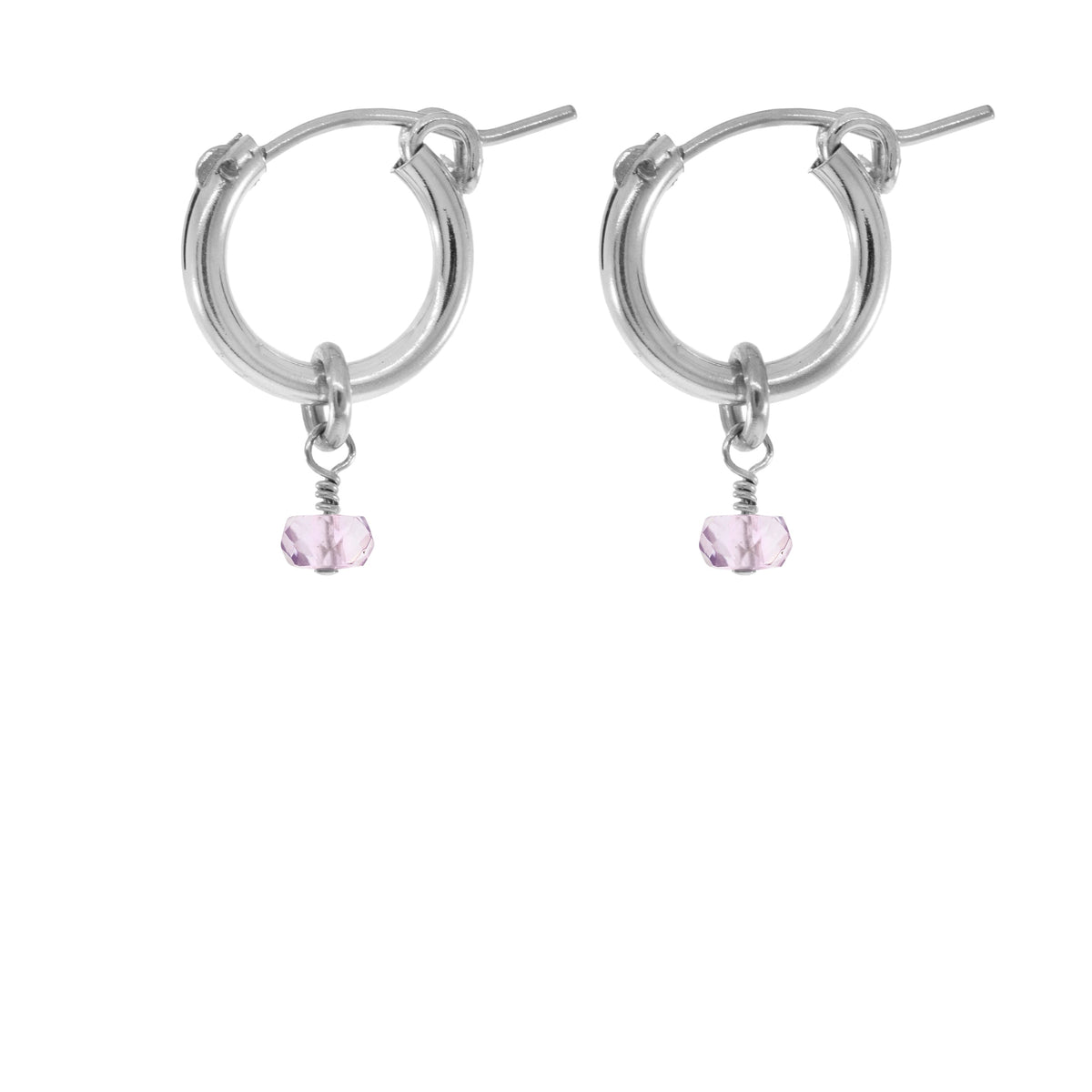 Mini Hoops with Rondelle Charms