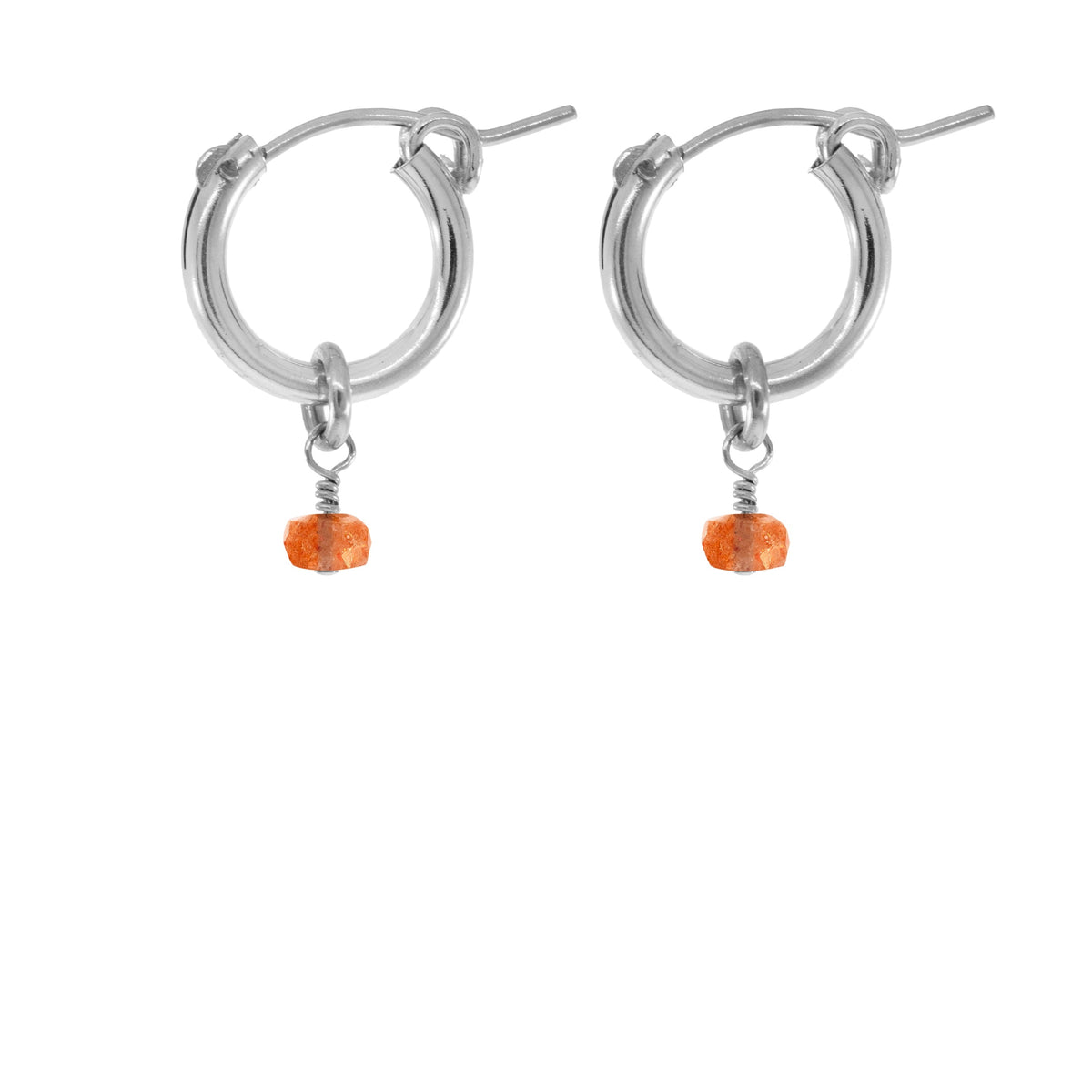 Mini Hoops with Rondelle Charms