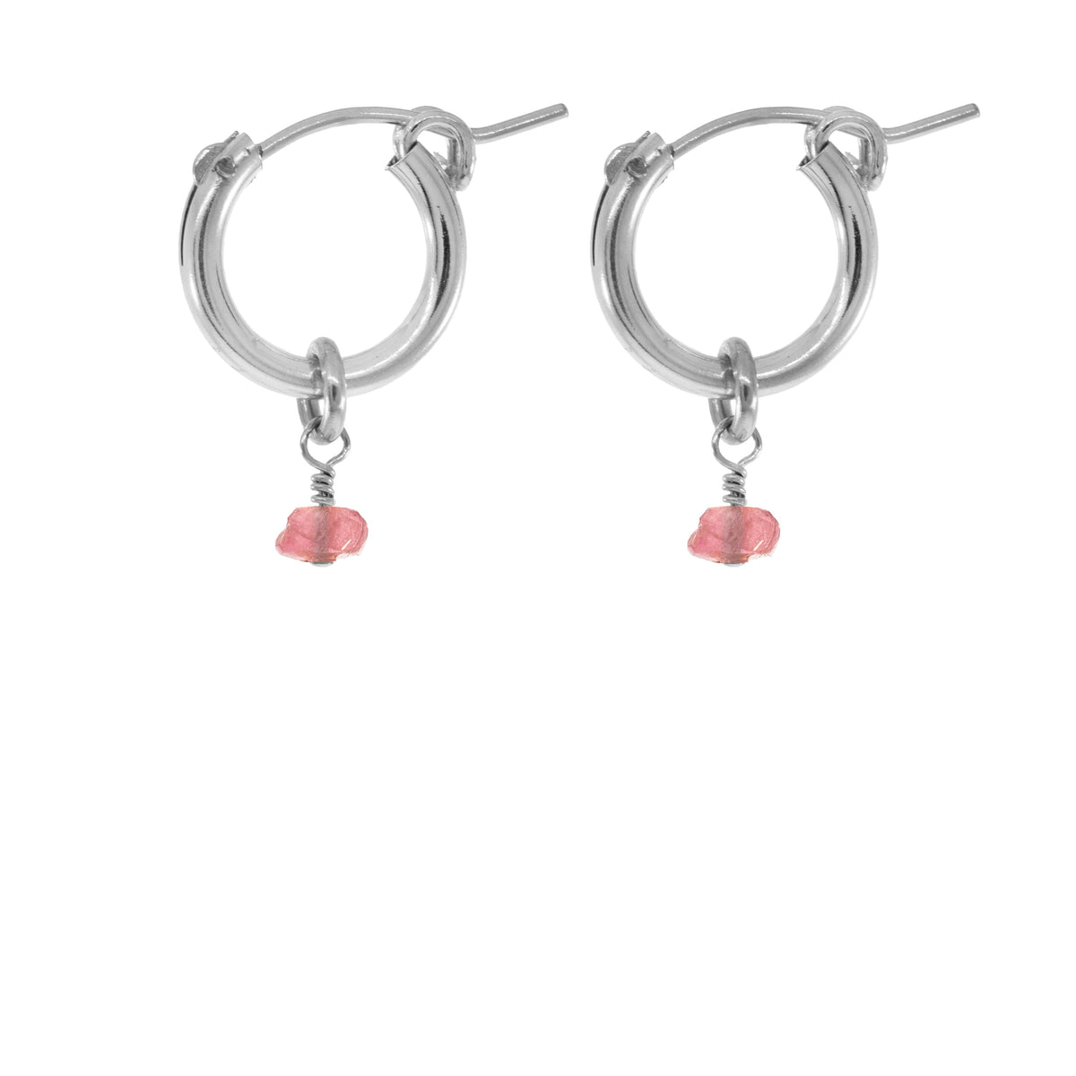 Mini Hoops with Rondelle Charms