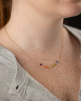 Rainbow 5-Stone Mila Necklace