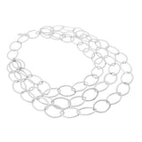 3-Strand Hammered Oval Necklace