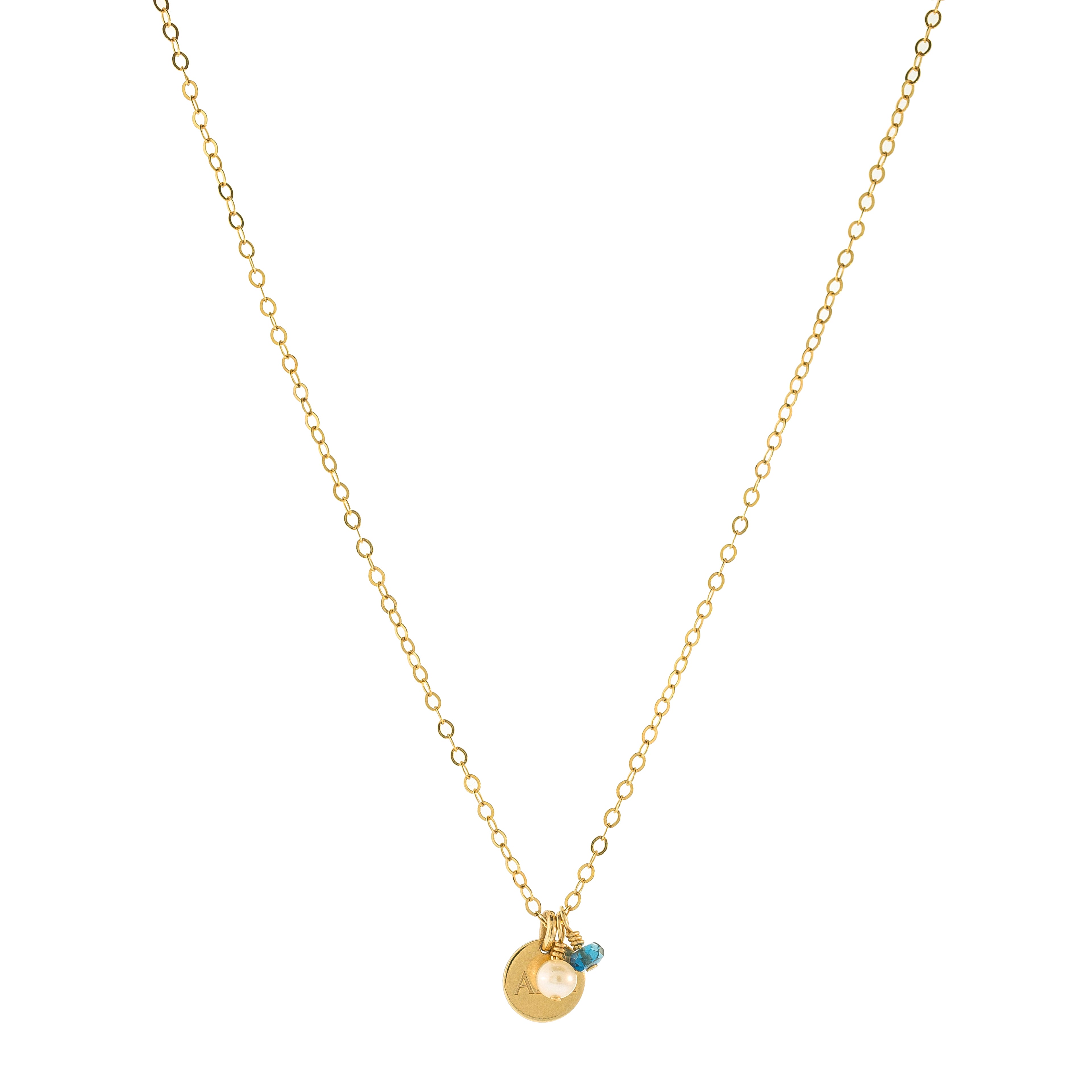 Sorority Charm Necklace — Alpha Delta Pi — Add Gemstones