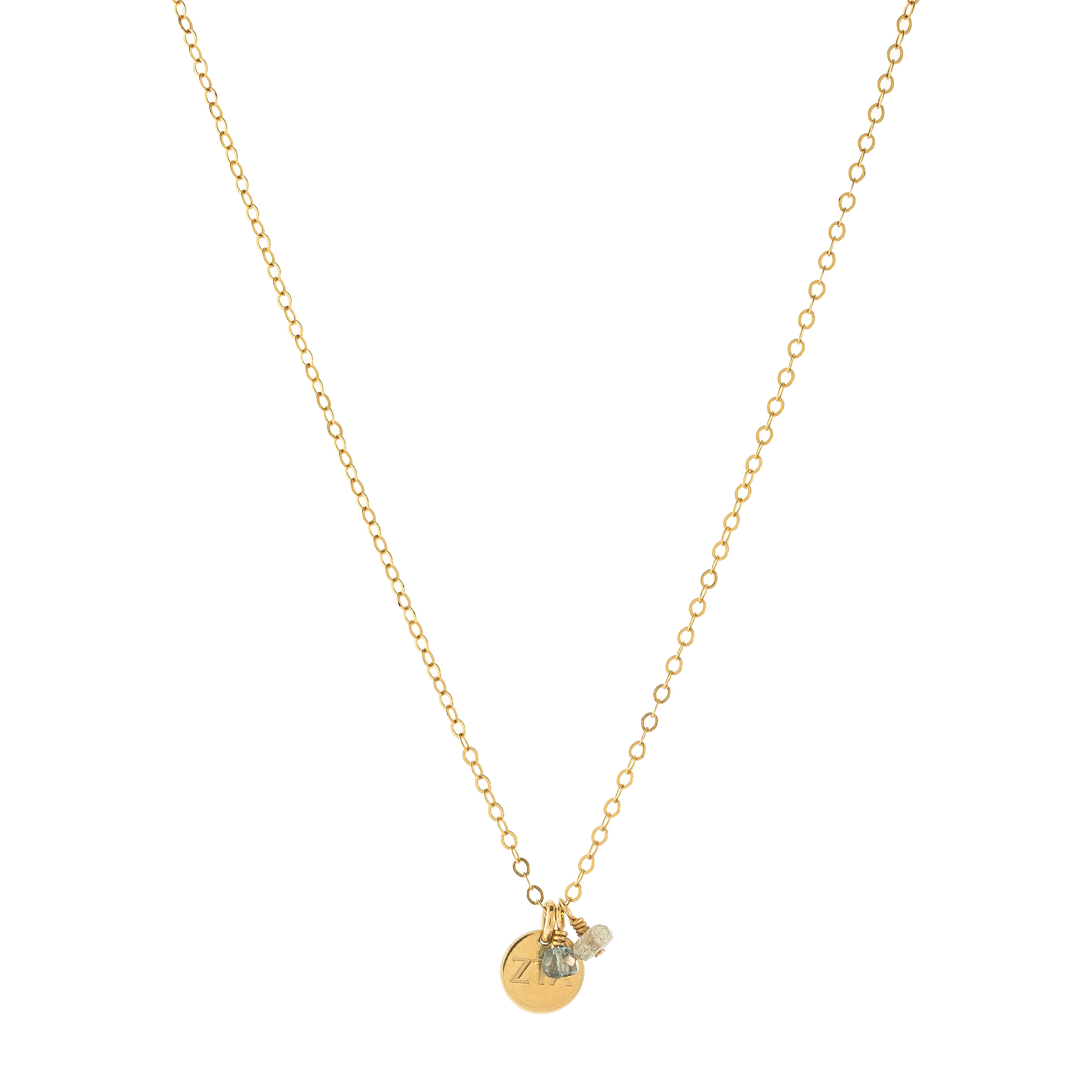 Sorority Charm Necklace — Zeta Tau Alpha — Add Gemstones