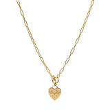 Sparkly Heart Charm Necklace