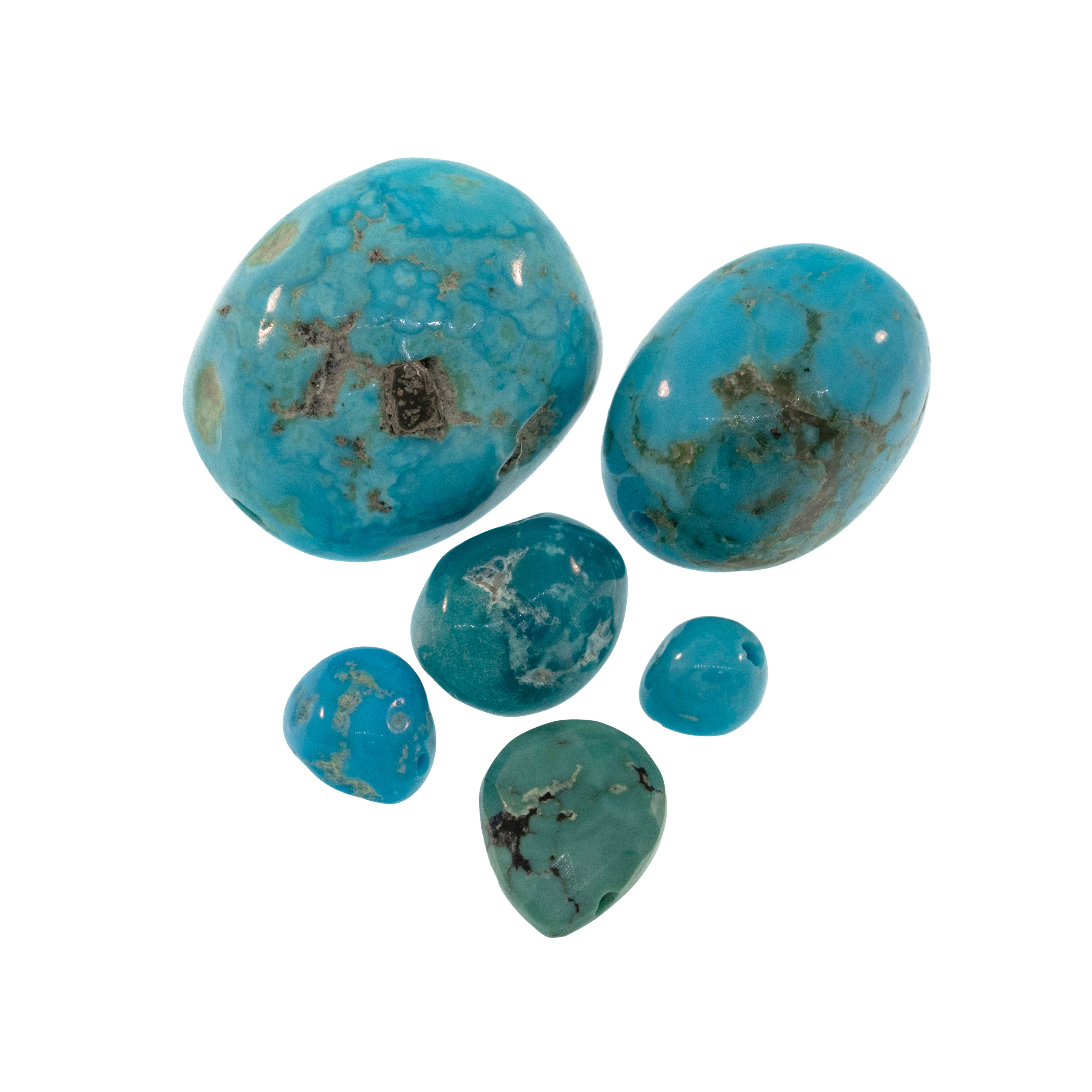 Turquoise gemstone cluster