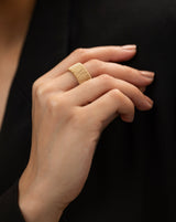 Wide Twist Wrapped Band