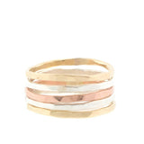 Set of 5 Hammered Bands