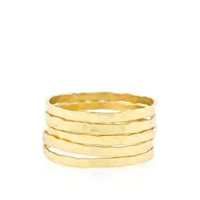 Set of 5 Hammered Bands - Judith Bright Designer Jewelry Set of 5 Hammered Bands - Judith Bright Designer Jewelry