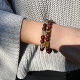 Raj Rock 3-Stone Redwood Bracelet