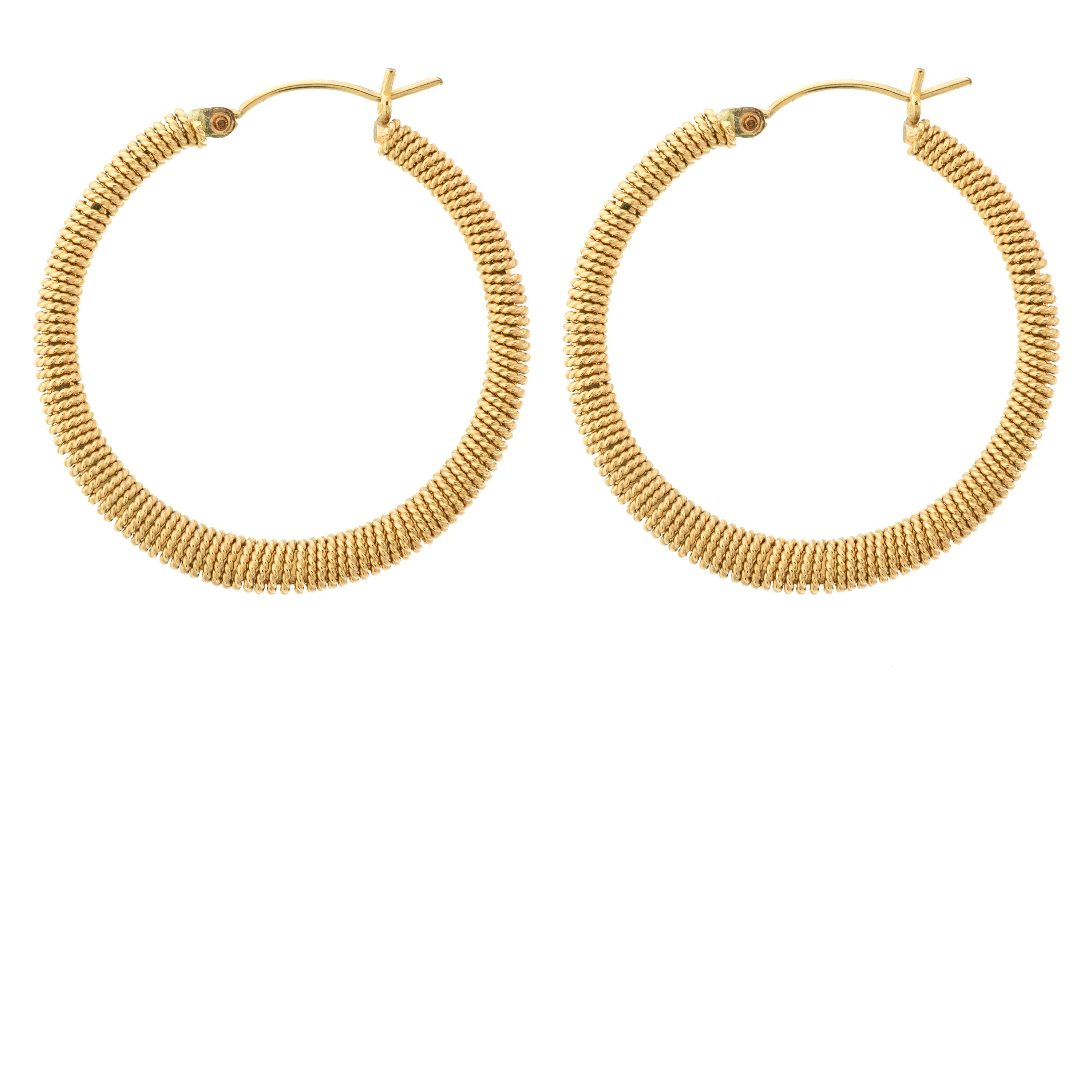 Twist Wrapped Medium Hoops