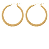 Twist Wrapped Medium Hoops
