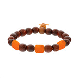 Raj Rock 3-Stone Redwood Bracelet
