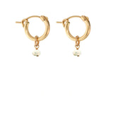 Mini Hoops with Rondelle Charms