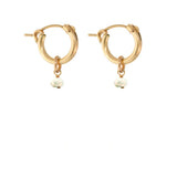 Mini Hoops with Rondelle Charms