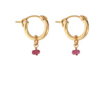 Mini Hoops with Rondelle Charms