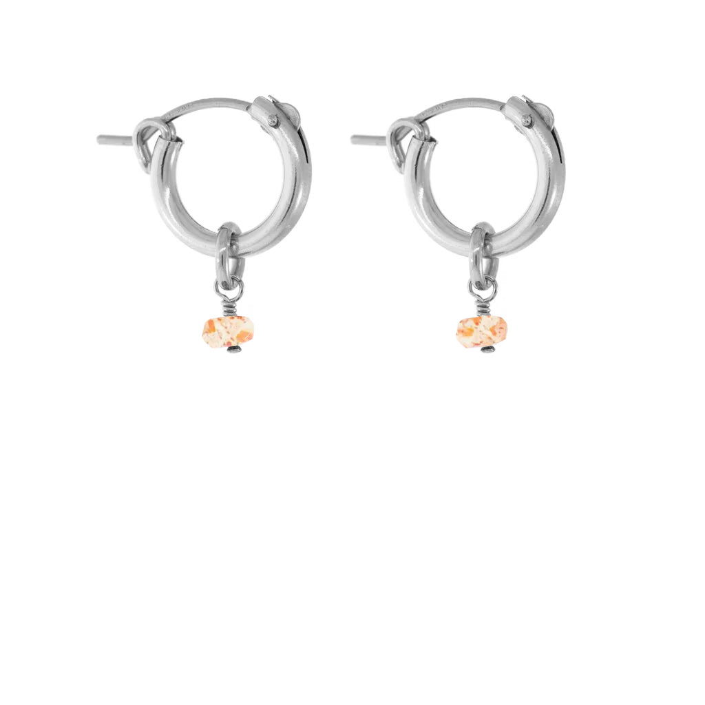 Mini Hoops with Rondelle Charms