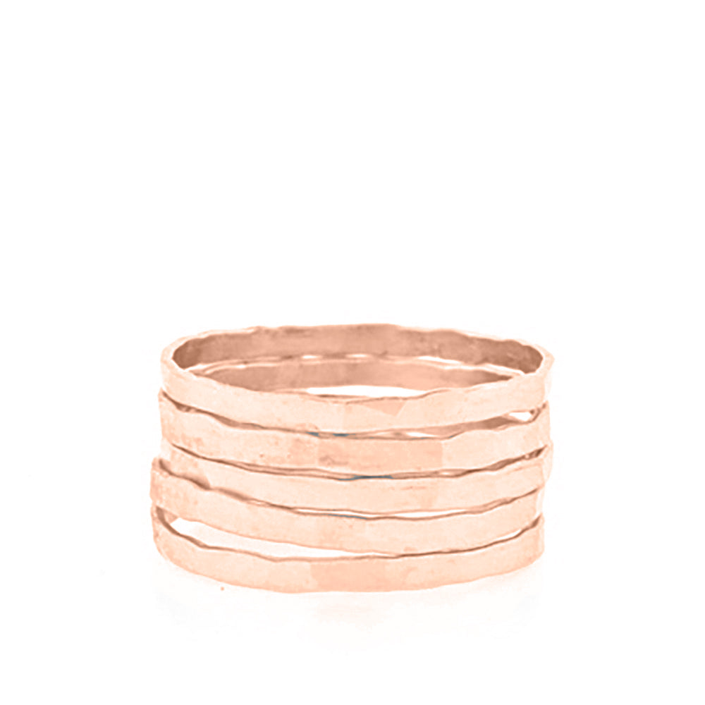Set of 5 Hammered Bands
