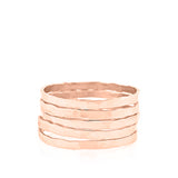 Set of 5 Hammered Bands