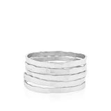 Set of 5 Hammered Bands