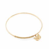 Hammered Bangle with Butterfly Charm