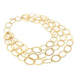 3-Strand Hammered Oval Necklace