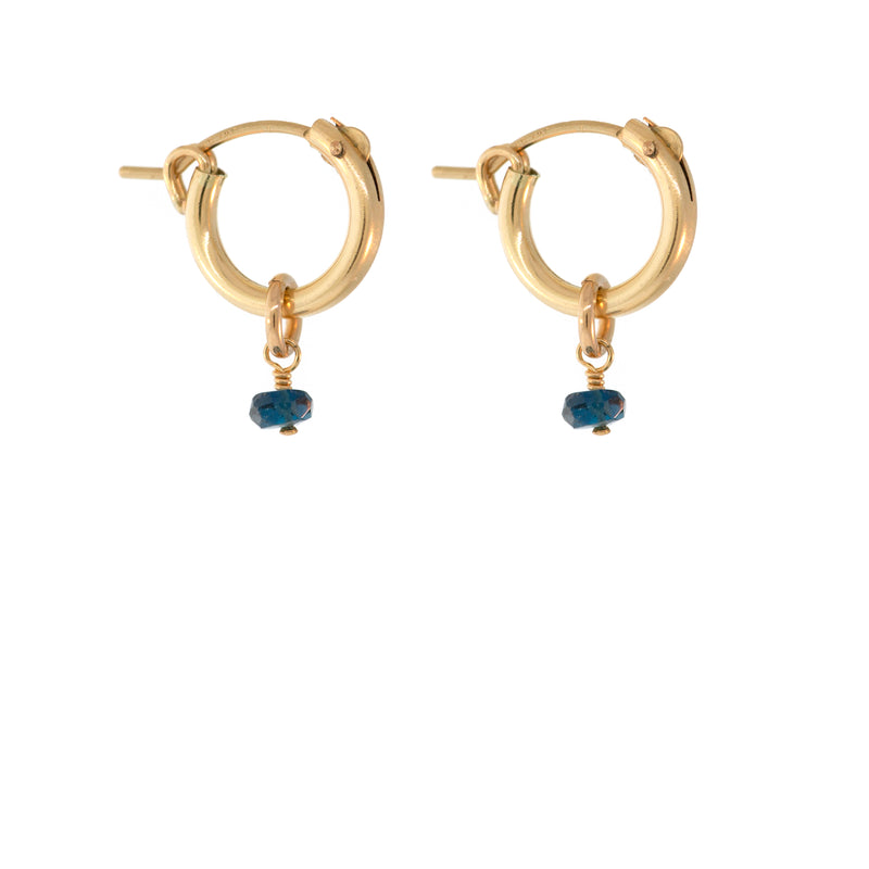 Mini Hoops with Rondelle Charms