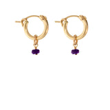 Mini Hoops with Rondelle Charms