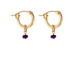 Mini Hoops with Rondelle Charms