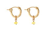 Mini Hoops with Rondelle Charms