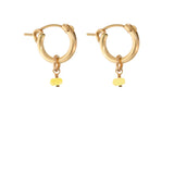 Mini Hoops with Rondelle Charms