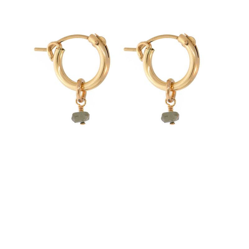 Mini Hoops with Rondelle Charms