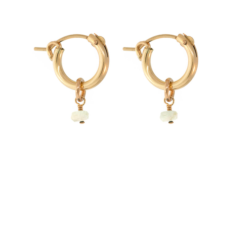 Mini Hoops with Rondelle Charms