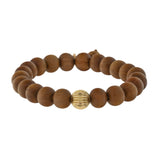 Gold Bead Sandalwood Bracelet