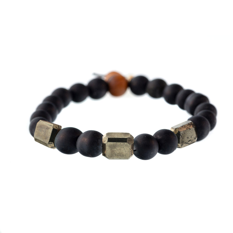 3-Stone Raj Shaligram Bracelet