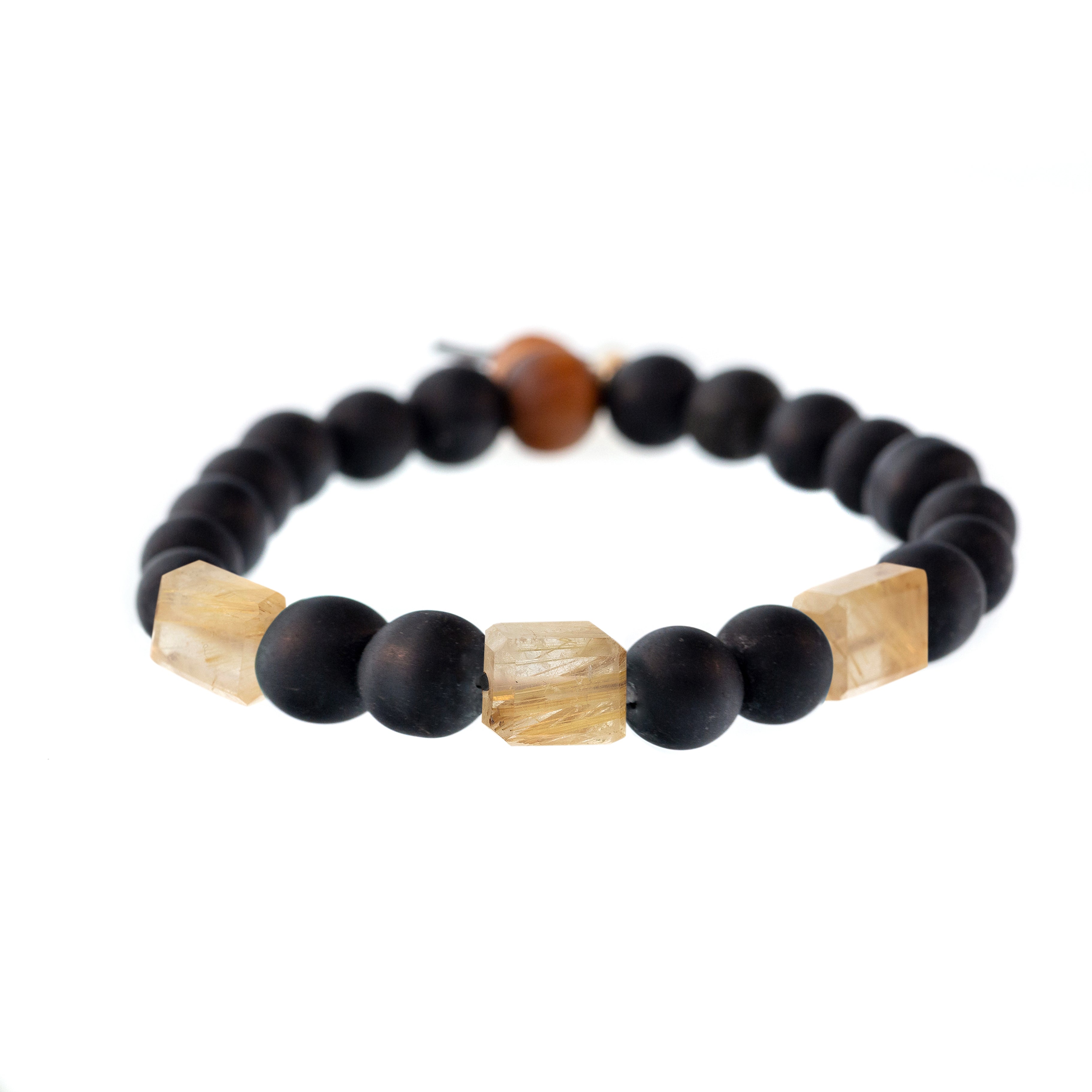3-Stone Raj Shaligram Bracelet