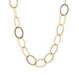 Hammered Oval Chain Necklace