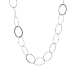 Hammered Oval Chain Necklace