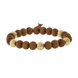 Gold Bead Sandalwood Bracelet