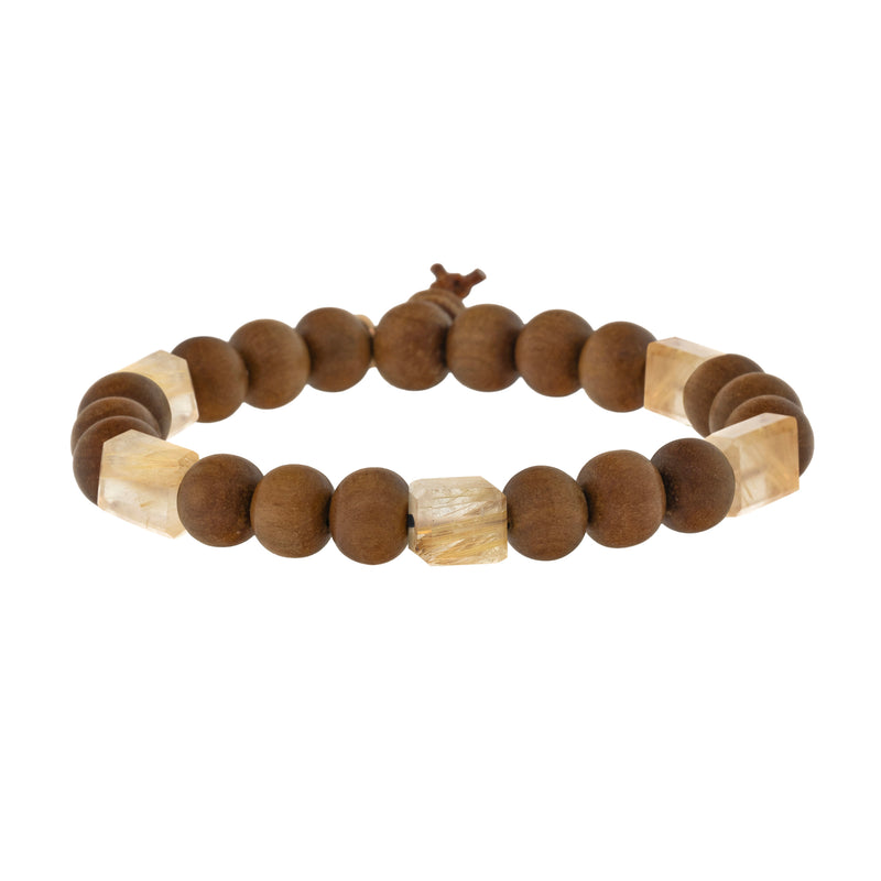 5-Stone Petite Rock Sandalwood Bracelet