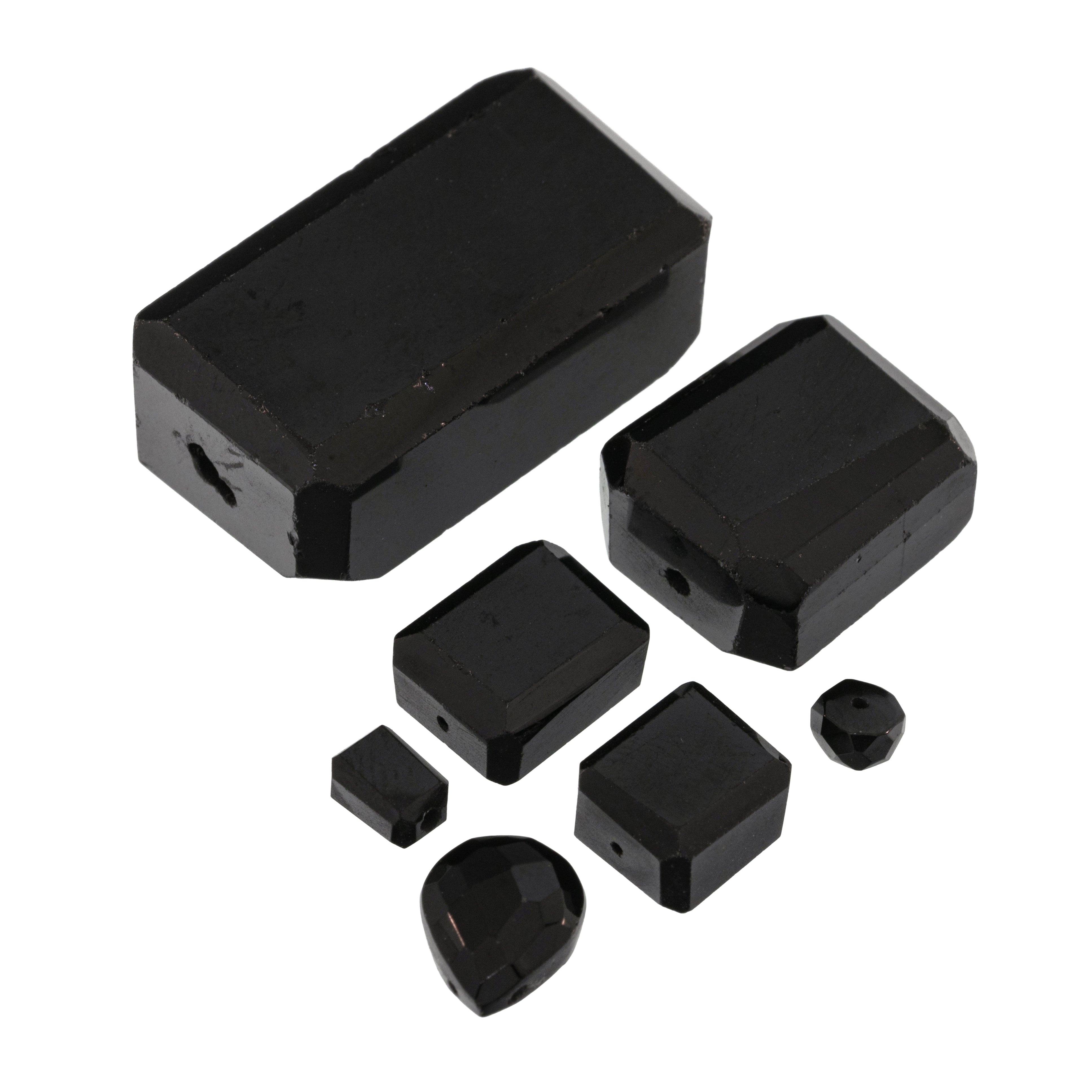 Black Spinel gemstone cluster