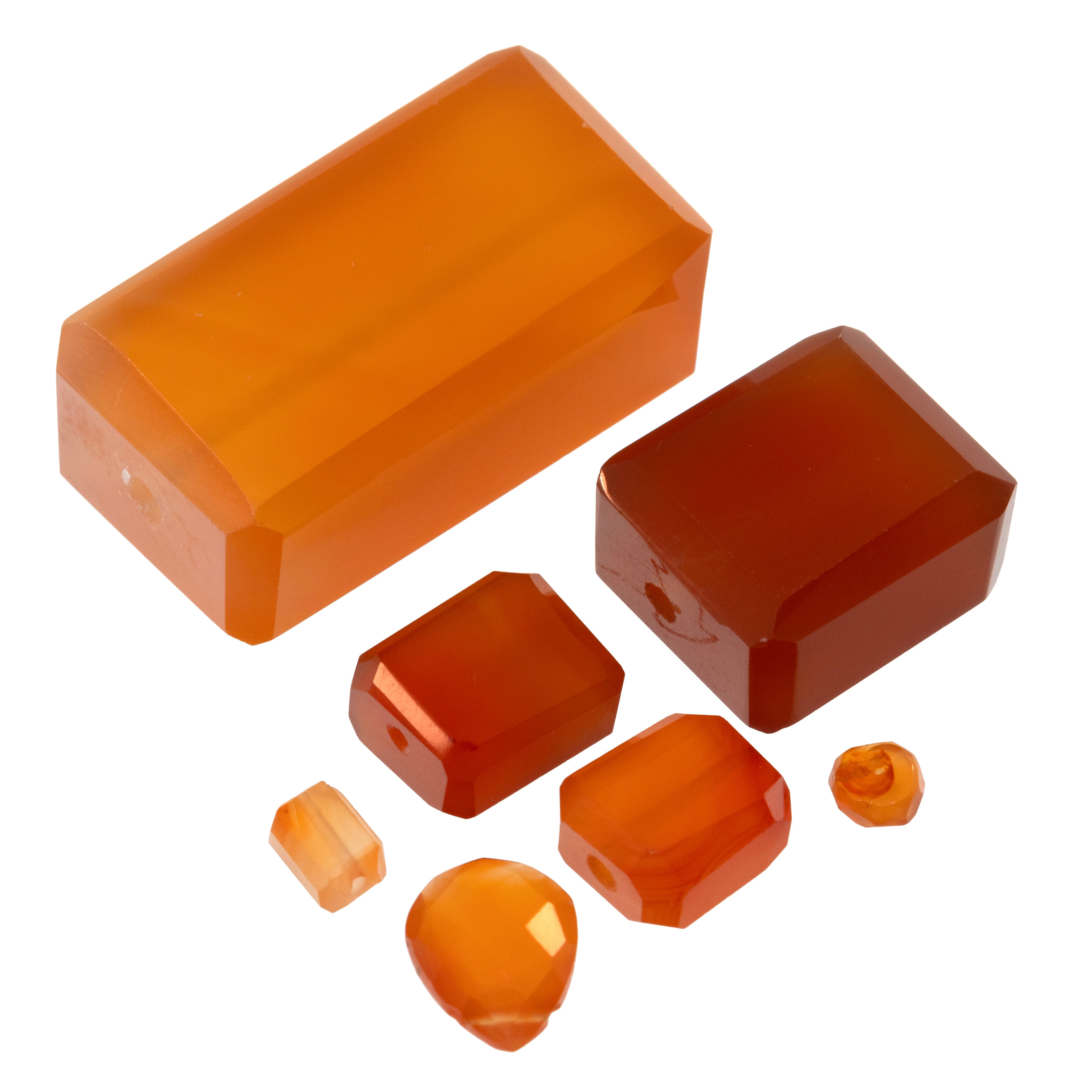 Carnelian gemstone cluster