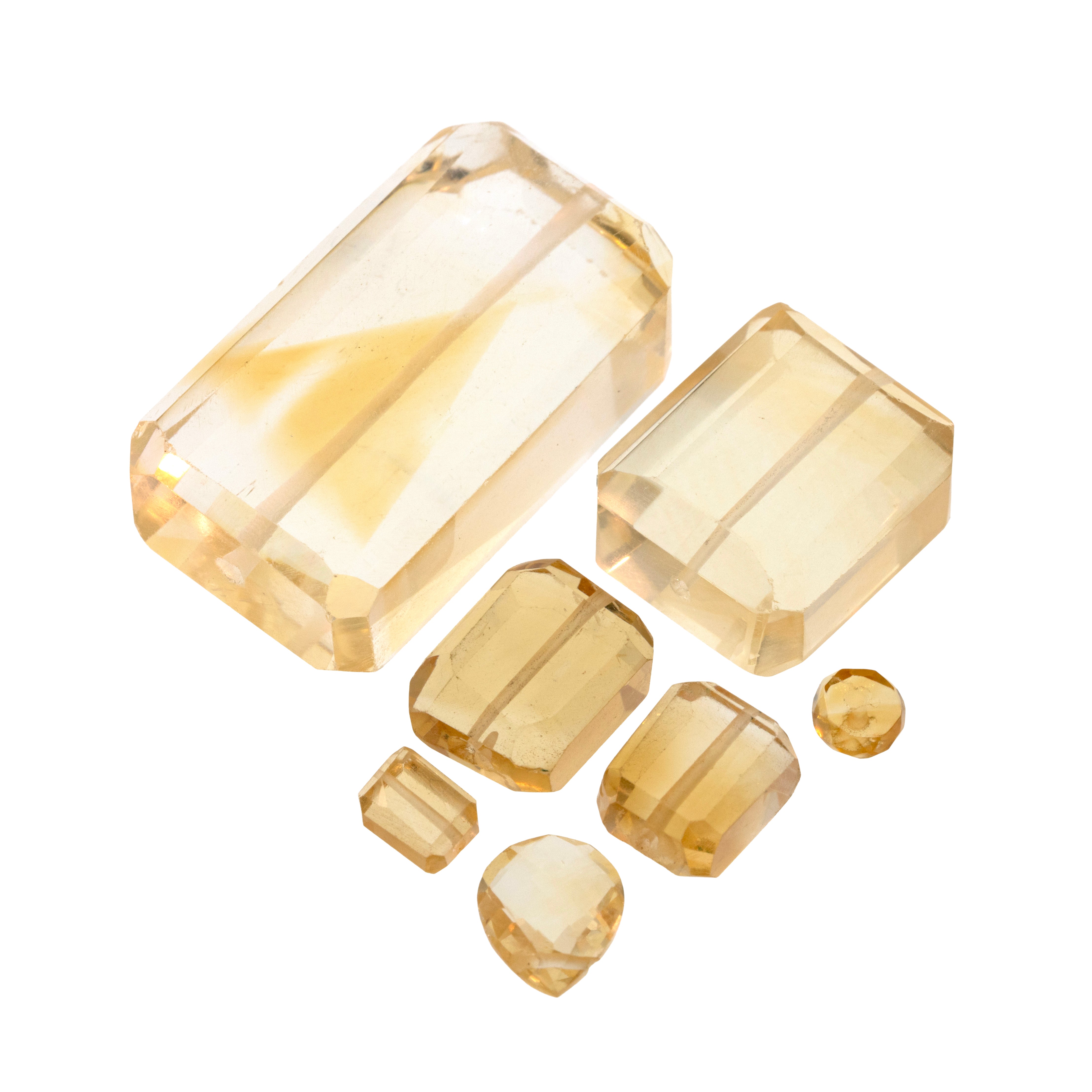 Citrine gemstone cluster