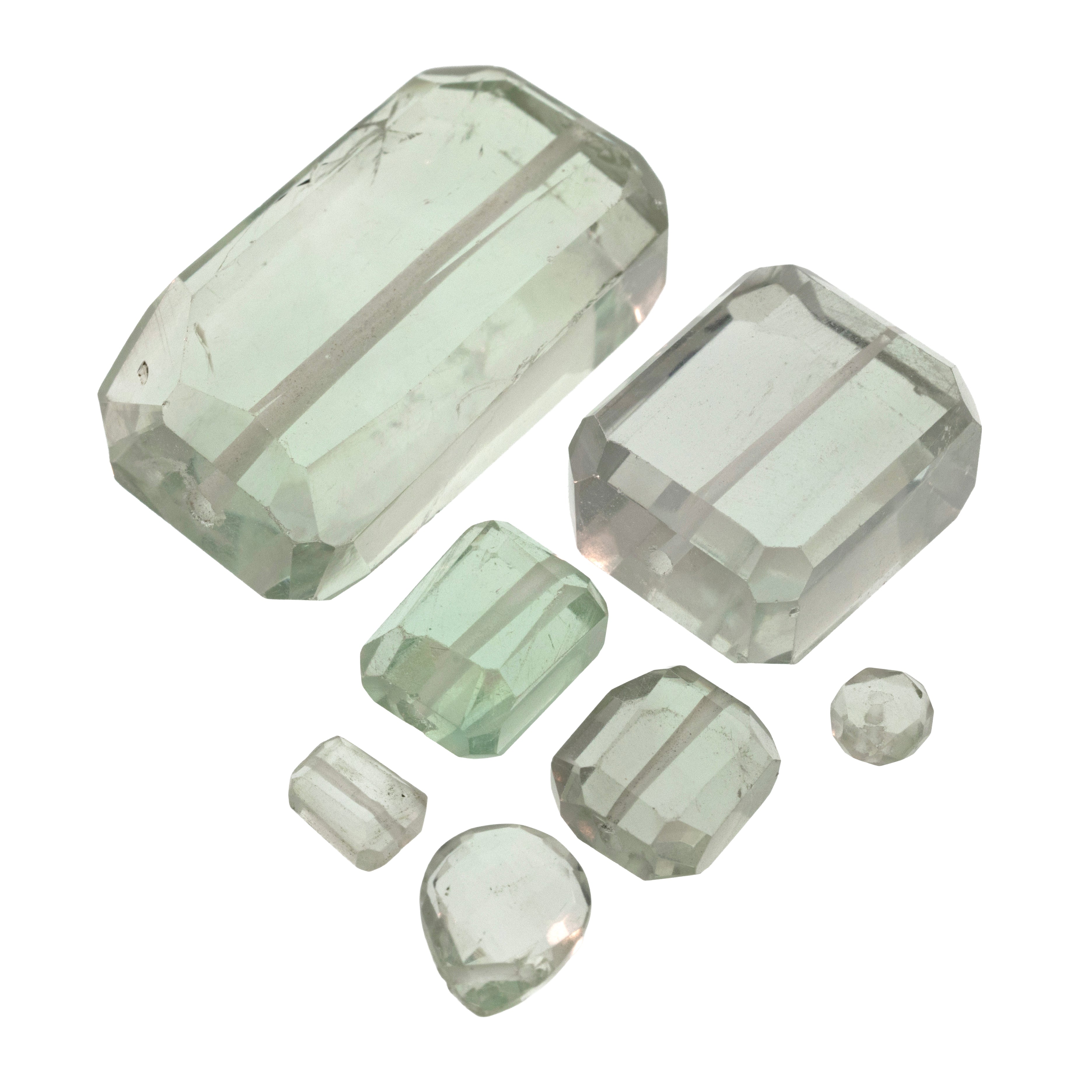 Green Amethyst gemstone cluster